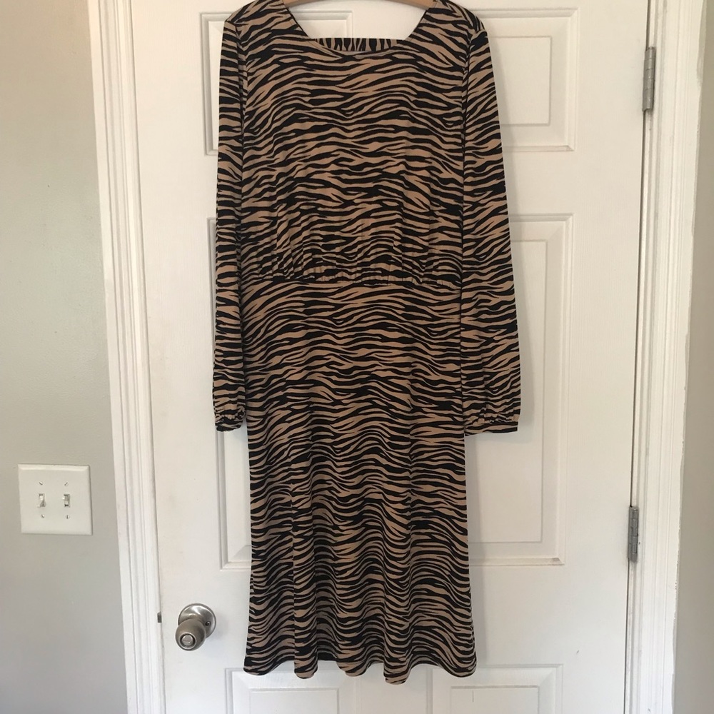 LOFT Tiger Stripe Bar Back Women's  Dress Size - Picture 7 of 10